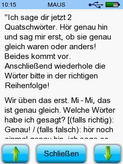 Senti & Sentiero MAUS Instruktion 3. Subtest